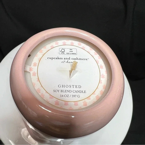 Cupcakes & Cashmere - Christian Siriano Pink & White Halloween Ghost Candles - Picture 2 of 12